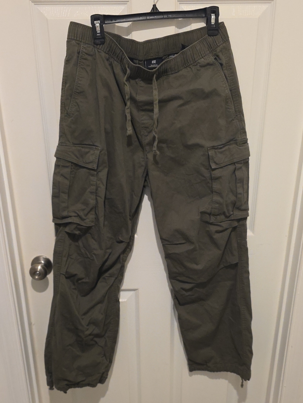 H&M Olive Cargo Jumpsuit-Style Pants